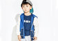 Contrast Color Terry Kids Boys Clothes Full Open Navy Blue Hoodie OEM Service supplier