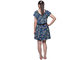 Short Sleeve Floral Maxi 100 Polyester Maxi Dress With Smocked Around Shoulder supplier