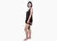 Popular Summer Ladies Satin Pyjamas Blackless Tank Tops With Fashion Lace And Short Pant supplier