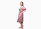 Pink Color Home Ladies Satin Pyjamas Night Dresses Sleepwear Two Pcs Design supplier