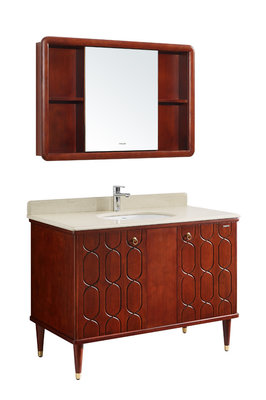 China solid wood bathroom cabinet supplier