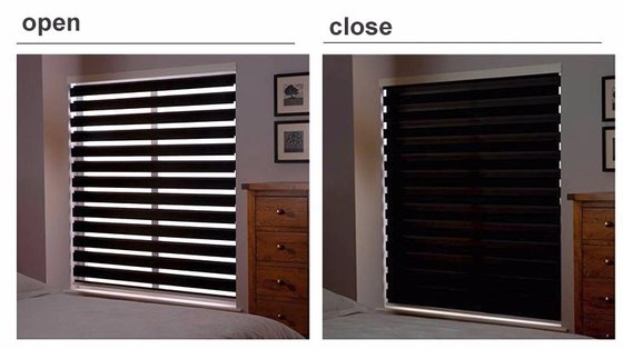 100% Polyester cordless zebra blind and shade with prints motorized customized