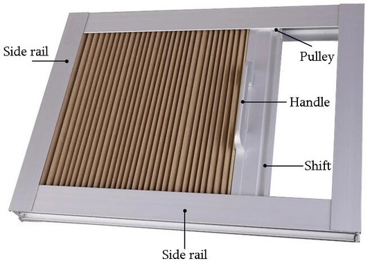 Low noise high quality levolor honeycomb Blind cordless for sliding customized