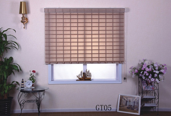 Light control Blackout Material double layer beige Horizontal Shangri-la blind and curtain customized