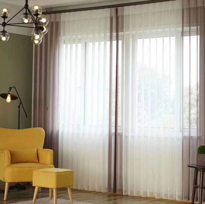 Elegant light control dreamlike curtain grey Shangri la blind vertical with Smart home system app/with manual chain rope