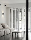 Waterproof flame retardant voile blind white vertical blind and curtain customized for home office