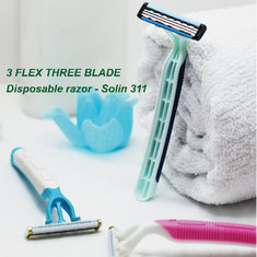 China SOLIN311 Triple blade disposable shaving razor supplier