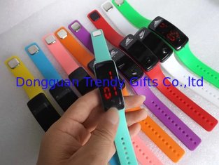 China Cheap Promotional Glass Silicone Led Bracelet Wrist Watches With Red Light Time Display In Stock ,Fast Delivery supplier