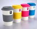 Candy Colour Silicone Rubber Coffee Cup Lid And Sleeve With High Quality Heat Resistant And Anti Slip For Drinkware supplier