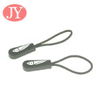 Jiayang Aglet jIAYANG u shape soft string black with white logo print circle TPU string zipper puller