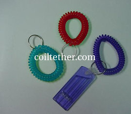 China Plastic Wrist Key Coil w/Whistle as Security Promotional Gift supplier