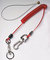 Transparent Red Spring Steel Wire Lanyard with Swivel Heavy Duty Hook Clips Good Ideal for Tools supplier