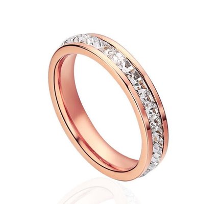 China Diamond Stainless Steel Jewellery Ring  Full Diamond Fashion Ring Custom Championship Rings supplier