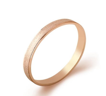 China Rose Gold Matte  Couple Engagement Rings Elegant Fashion Jewelry Stainless Steel Ring supplier