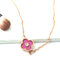 Red Four Leaf Clover Bracelet, Stainless Steel Jewelry Customized Fashion Diamond Flower Charm Bracelet supplier