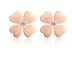 Four Leaf Flower Stainless Steel Earring Rose Gold Plated Stud for Girs Diamond Earring supplier