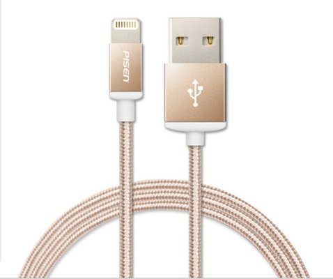 China Pisen nylon double-side rapid USB cable for Iphone X/8(plus)/7(plus)/ 6S(plus)/6(plus)/5(S,C)/Ipad air/mini, Pisen USB supplier