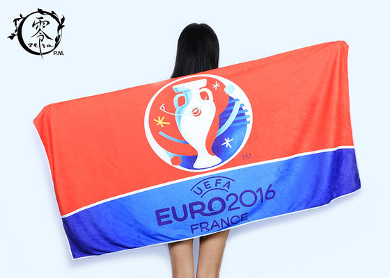 China Microfiber Size 30'' x 60'' Europe Cup Logo Beach Towel , Fast Drying Super Absorbent Gym Towel supplier
