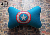 Marvel Heros Polyester Car Neck Pillows , Zipper Silk Cotton Dog Bone Cushion