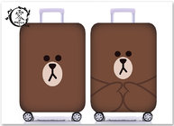 Cute Brown Bear Yellow Duck Luggage Case Cover Custom Digital Printed Suitcase Protector Cover