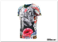 Super Star Marilyn Monroe 3D Printing Shirt Colorful Pattern Tightly Fit Spandex Apparel