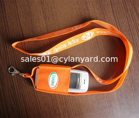 China Functional mobile phone holder neck lanyard with spandex bag,China factory for small order supplier