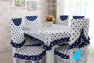China Dot design cotton dining tablecloth and chair cover set wholesale, table linens supply, supplier