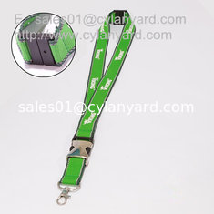 China Woven frame polyester lanyards with metal detachable buckle release, supplier