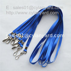 China Discounted price metal crimp nylon straps with metal hook, promotional nylon lanyards, supplier