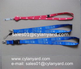 China Sublimation transfer print lanyard with plastic breakaway buckle supplier