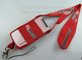 Coloured polyester badge lanyards with plastic detachable release buckle, supplier