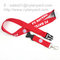 Safety release polyester lanyard with metal thumb hook and plastic breakaway buckle, supplier