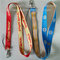 Metal crimp woven lanyard with jacquard logo, office conference neck strap lanyards, supplier