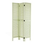 White Wood 3 Panels Foldable Weave Cheap Screens Room Divider Partition Wall