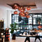 Nordic Design Modern Glass Decorative Red Silver Yellow Chandelier Hanging Pendant Lamps supplier