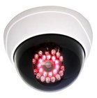 Indoor Plastic Mock Security Dome Cameras with IR Lights