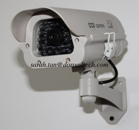 Indoor/Outdoor Mock Security Plastic Bullet Cameras with LED light DRA42B