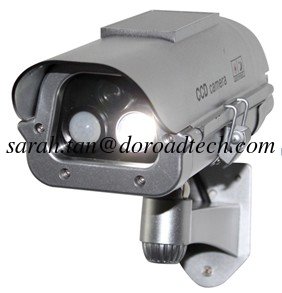 Indoor & Outdoor Mock Security Camera with Temperature Sensor Solar Powered DRA41