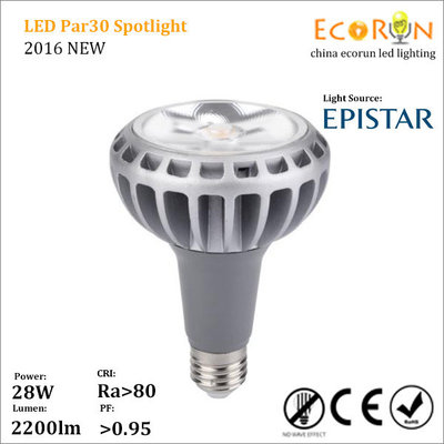 Super spotlight 2500lm e27 par30 28w led tracklight