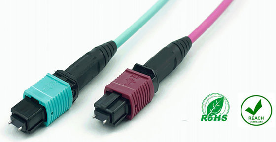 MPO Fiber Push On -40℃ To +85℃ Operating Temperature OHSAS18001 Certification