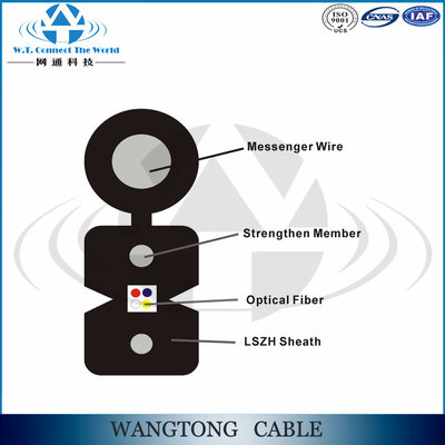 FTTH drop cable with steel messemger (2 core) GJXH