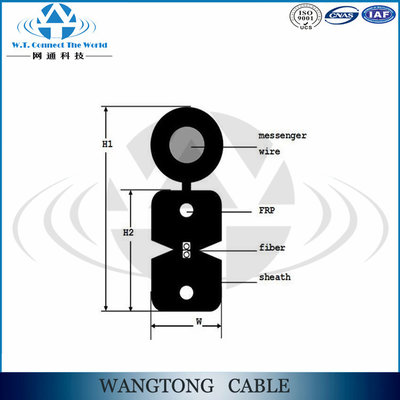 Optic fiber cable for FTTH with FRP/ steel wire strength member