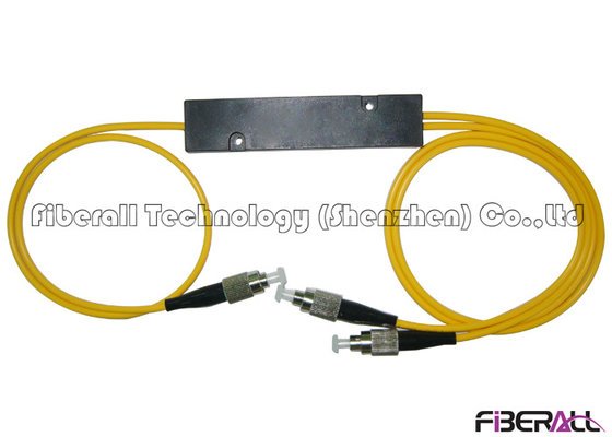 China 1x2 Fiber Optic PLC Splitter With Mini ABS Box / 3.0mm Cable / FC Fiber Connector supplier