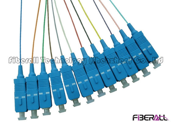 12 Colors Pigtail Fiber Optic Cable Set , SC Pigtail Single Mode High Return Loss supplier