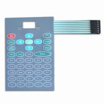 Single Flexible Keyboard Membrane Switch Overlay For Telephone Systems
