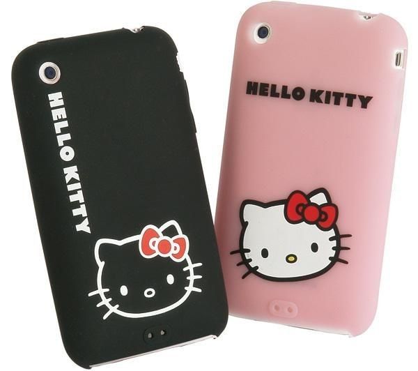 Pink Hello Kitty Silicone Cellphone Case , Custom Silicone Phone Cover