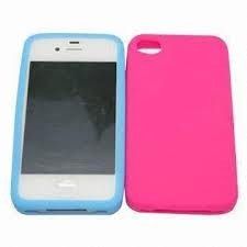Eco Friednly Blue Silicone Cellphone Case OEM / ODM For Iphone5