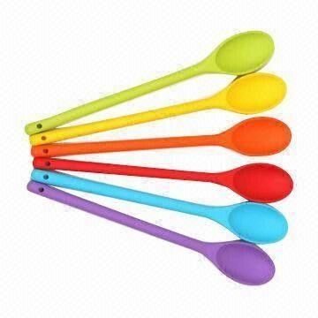 Funky Promotional Silicone Kitchen Utensils , Colorful Silicone Spoon