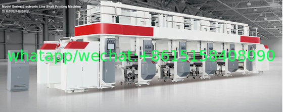 Automatic 300m/min Servo Motor Control Electronic Line Shaft Rotogravure Printing Machine