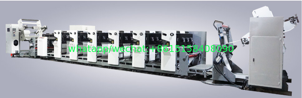 RY-6950 horizontal flexographic printing machinery non-stop unwinding and rewinding automatic splice